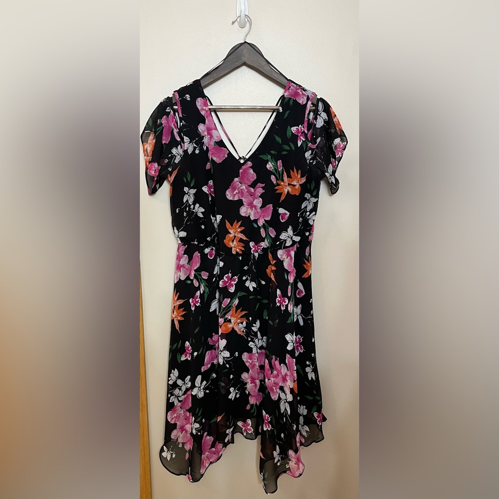 Ricki's Black Dress with Pink and Orange Floral